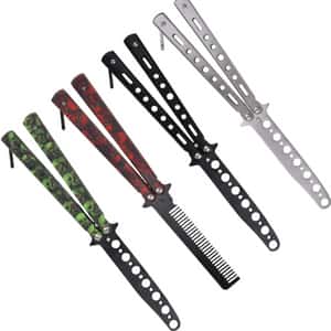 4 PACK Butterfly Knife Trainer Steel