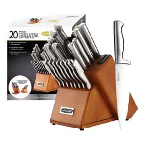 McCook MC69 Knife Sets,20 Pieces German Stainless Steel Kitchen Knives Block Set