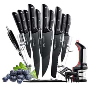 OOU Kitchen Knife Set with Block