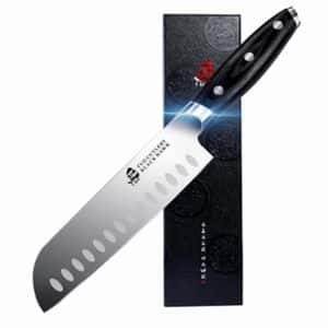 TUO - Santoku Knife 7-inch Japanese Chef’s Knife – Hollowed Blade